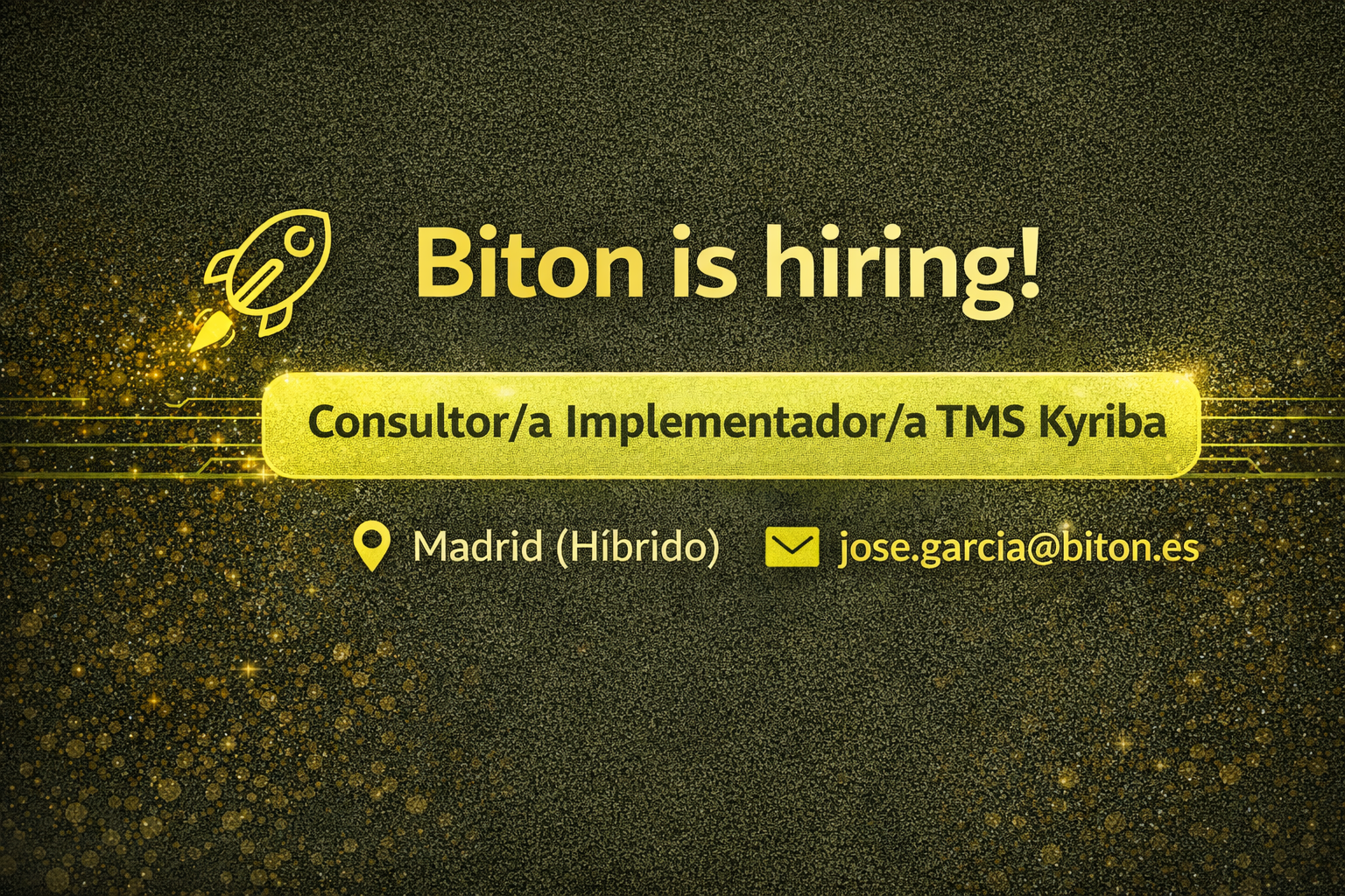 Biton busca Consultor/a Implementador/a TMS Kyriba